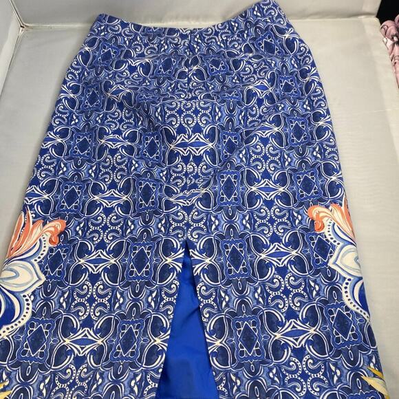 Anthroplogie Pencil Skirt Moulinette Soeurs Blue Multicolor Floral Print - Picture 5 of 5